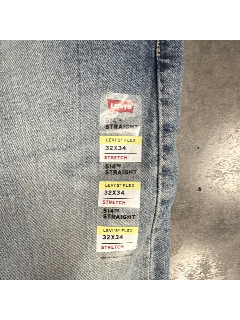 Levi’s 514 Straight Jeans Men’s 32x34 Blue Flex Eco Performance Stretch NWT